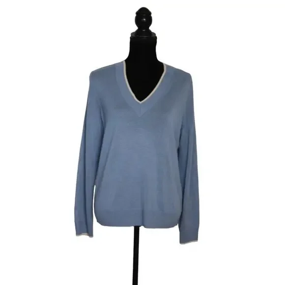 Brooks Brothers Silk Cashmere Blend V-Neck Sweater Size XL - Picture 2 of 9